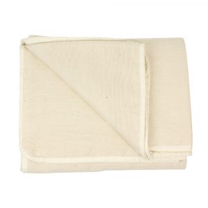 Hand Woven Seamless Yoga Blanket in Natural