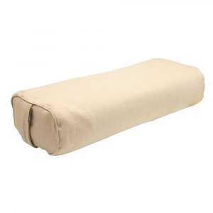 100% exo friendly buckwheat filled yoga bolster in Natural