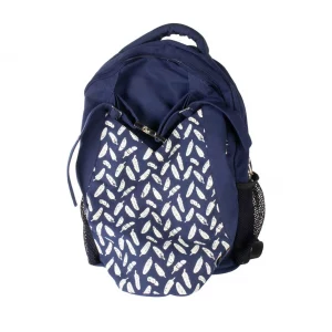 blue backpack for yoga mat