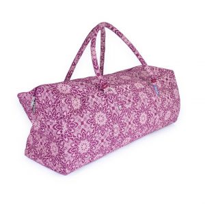 mandala patterned yoga bag in pink